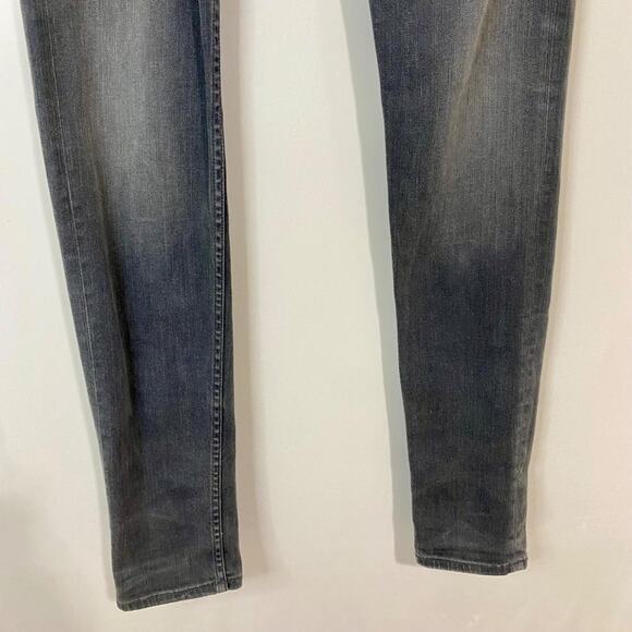 Rag & Bone Women's Button Fly Skinny Leg Jean Black Size 32 FLAW Classic Dark - Picture 3 of 10